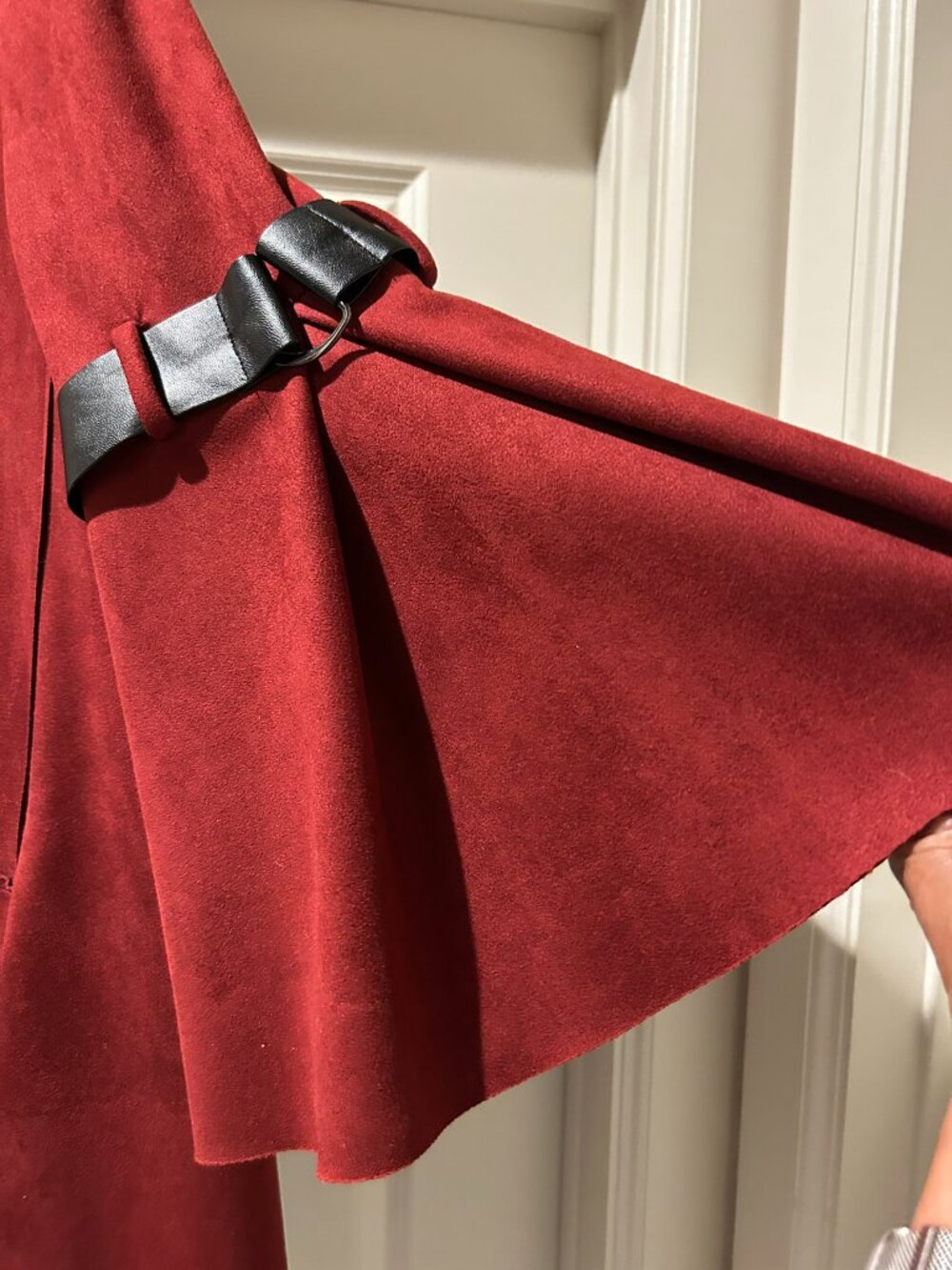 IC by Connie K Ultrasuede Swing Jacket Belted Bell Sleeves XL - Picture 5 of 6